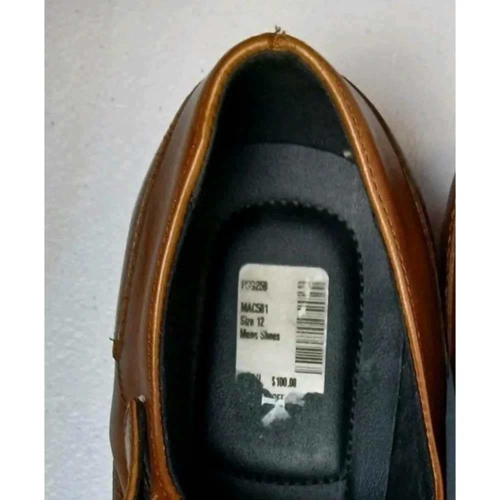 Alfani Men's Luxton Textured Double Monk Cap-Toe Loafers Brown‎ 12 Leather #1461